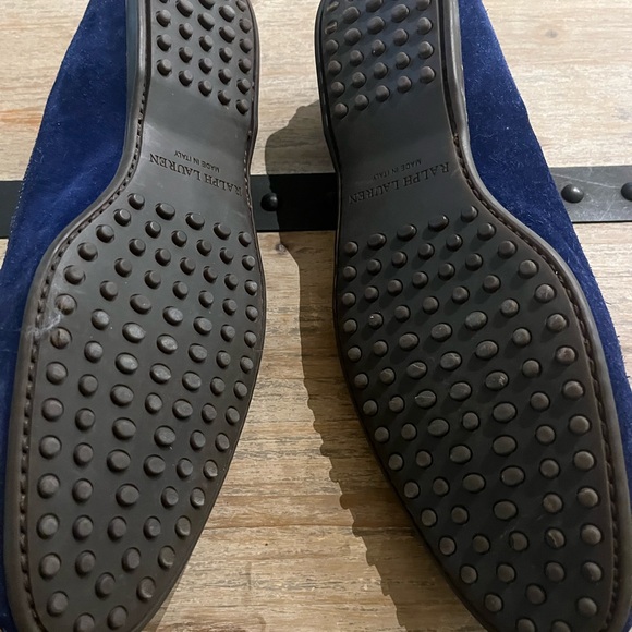 Ralph Lauren Blue Suede Loafers - Picture 6 of 8